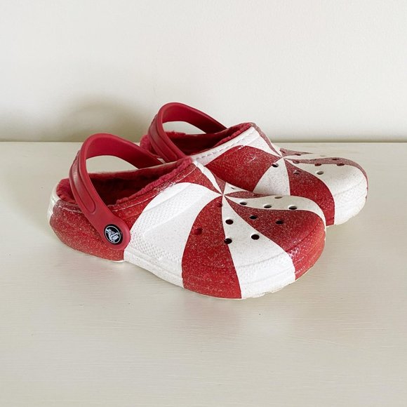 CROCS Other - Crocs Classic Lined Holiday Peppermint Clogs, 2